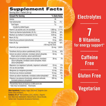 Emergen-C 1000mg Vitamin C Powder, Tangerine Flavour – 60 Packets
