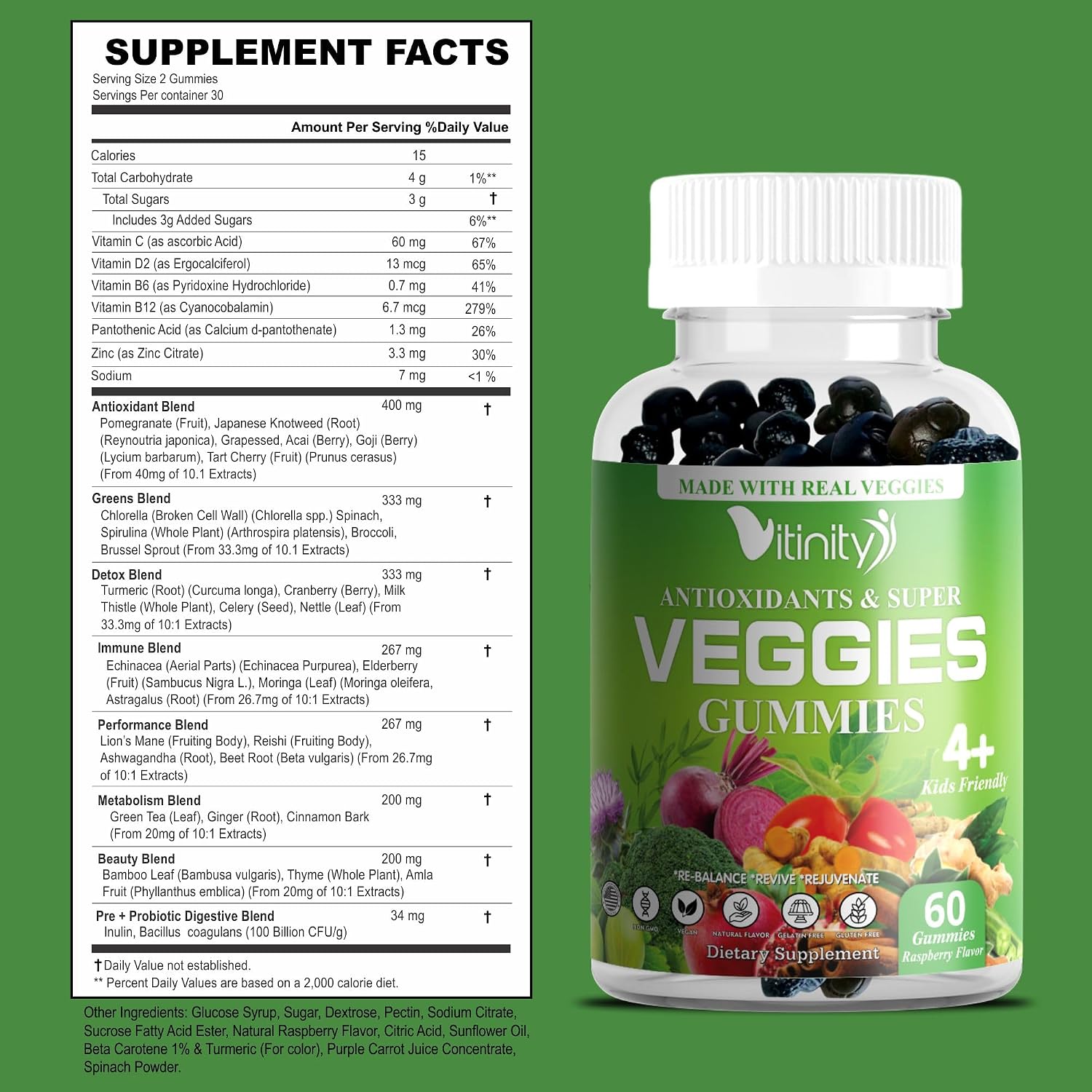 VITINITY Super Greens Multivitamin Gummies - görsel 2