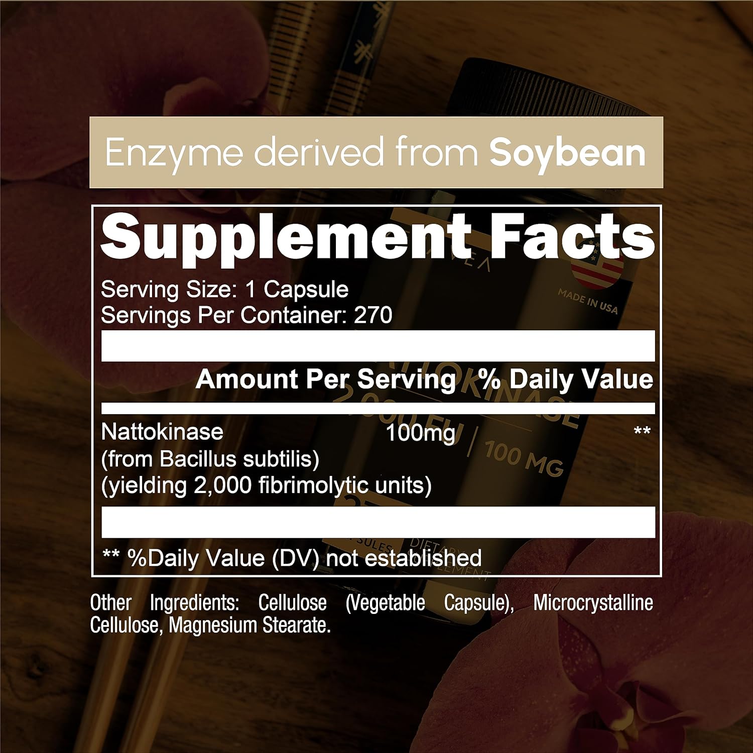 Zenavea Nattokinase Supplement – 2000 FU per Capsule, 270 Capsules - görsel 3