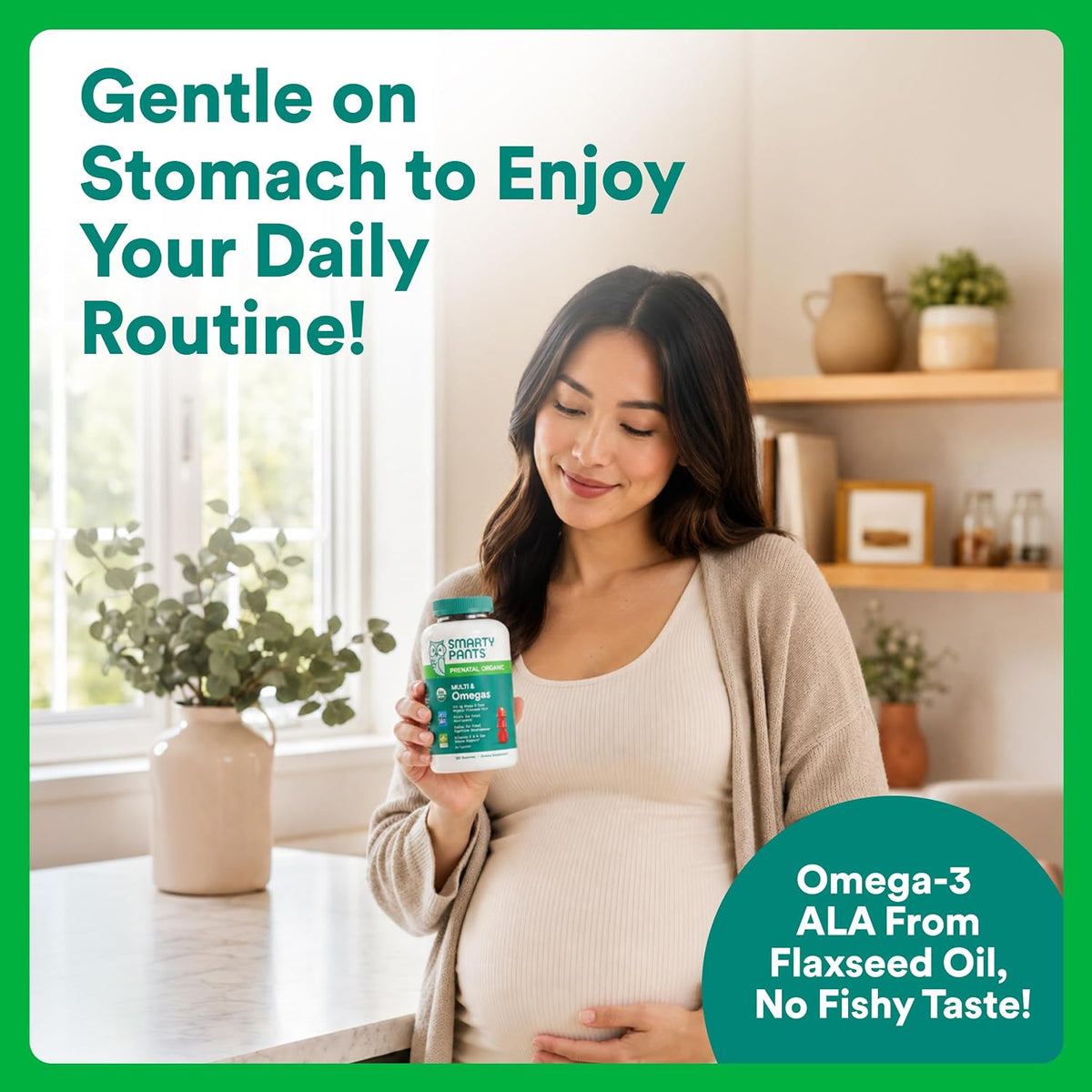 SmartyPants Organic Prenatal Vitamins for Women, Multivitamin Gummies: Biotin, Methylfolate, Omega 3 (ALA), Vitamin D3, C, Vitamin B12, B6, A, K2 & Zinc, Choline, Vegetarian, 120 Count (30 Day Supply) - görsel 8