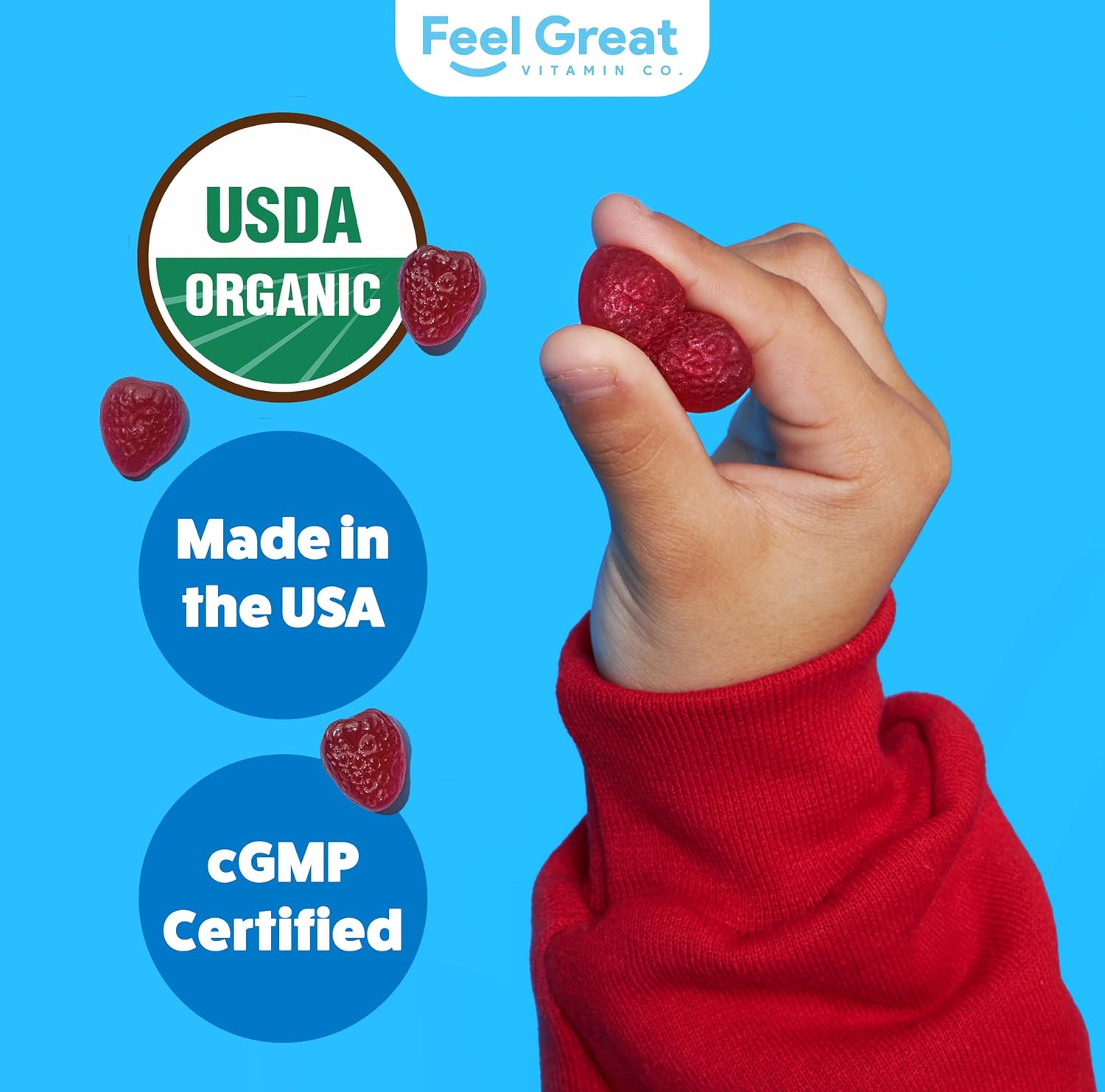 Feel Great USDA Organic Kids Probiotics Gummies - görsel 7