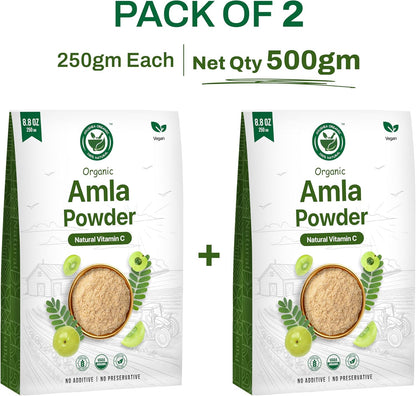 Ayushka Organic Amla Powder (Amalaki) – Organic Indian Gooseberry Powder, 502 g