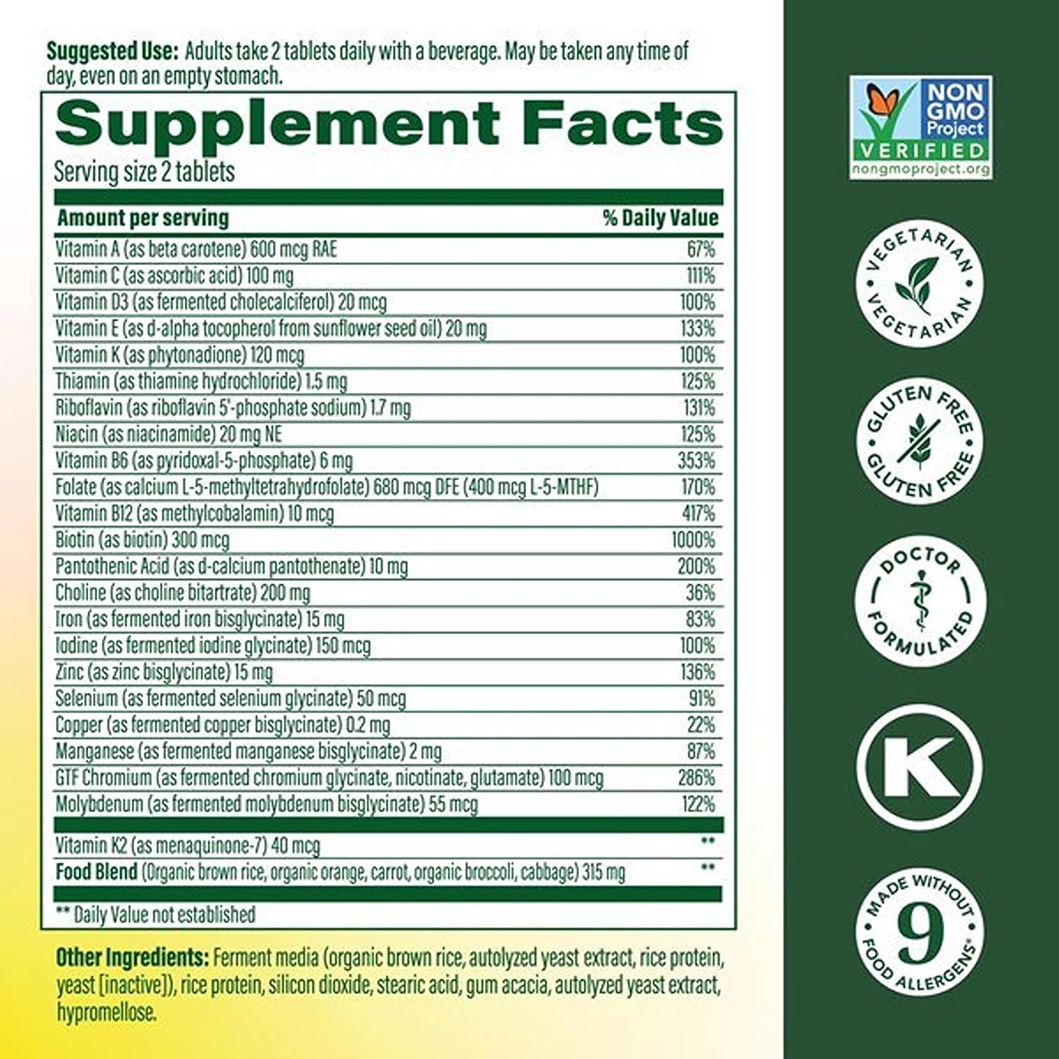 MegaFood Women's Advanced Multivitamin - 60 Tablets (30 Servings) - görsel 3