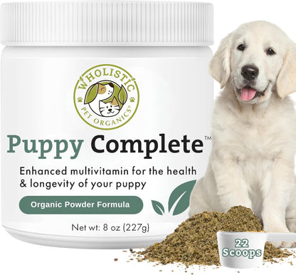 Puppy Vitamins - Dog Multivitamin Powder - Daily Supplement for Home-Prepared Food - All Breeds - 22 Scoops