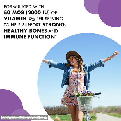 Bluebonnet Nutrition Earth Sweet Vitamin D3 2000 IU Chewable Tablets, 90 Count