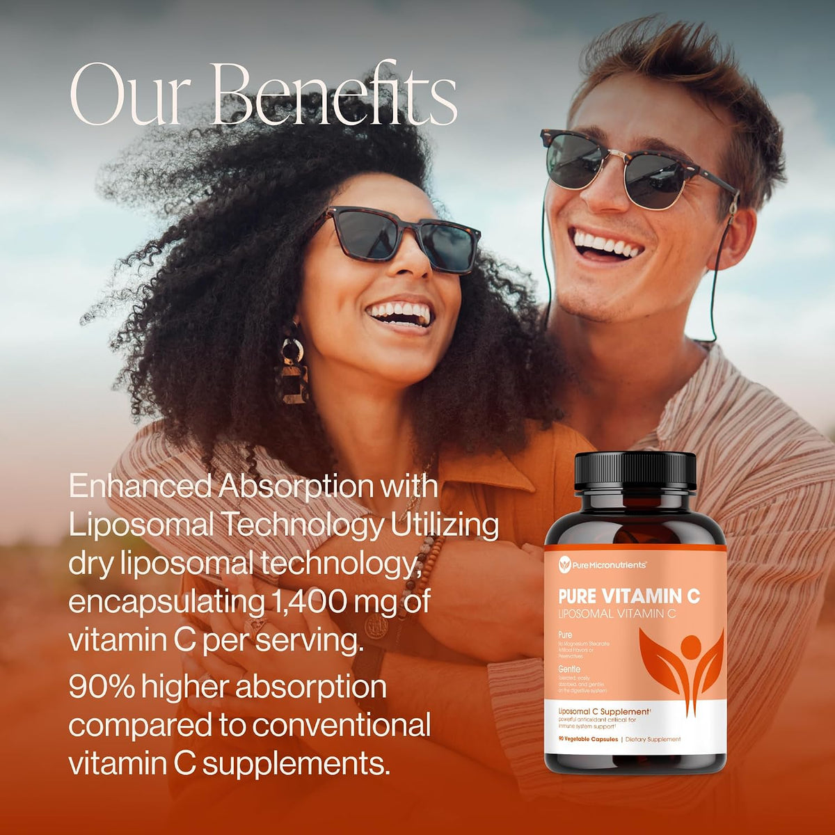 Pure Micronutrients Pure Liposomal Vitamin C - 1400mg Per Serving - 90 Capsules - görsel 3