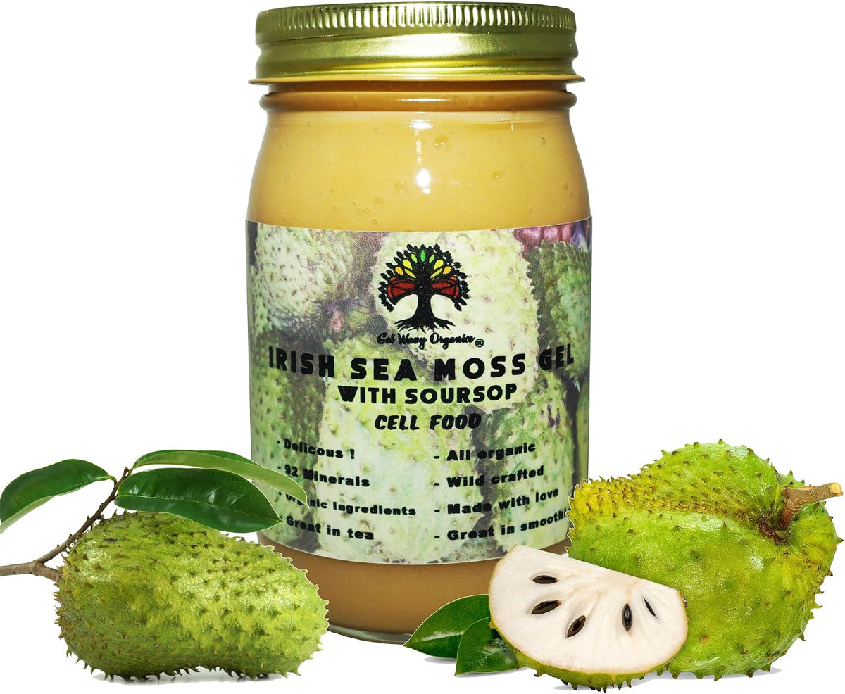 Irish Sea Moss Gel with Soursop – Organic Vegan Superfood Supplement – Pack of 2 - görsel 1