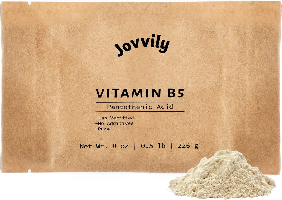 Jovvily Vitamin B5 - Pantothenic Acid Powder - Pure D-Calcium Pantothenate - 227 g - görsel 1