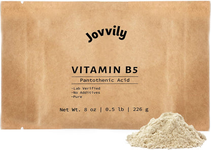 Jovvily Vitamin B5 - Pantothenic Acid Powder - Pure D-Calcium Pantothenate - 227 g