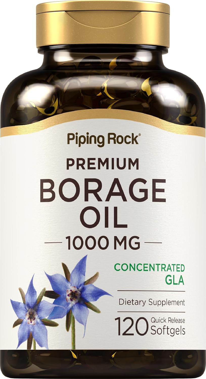 Piping Rock Borage Oil 1000mg, 120 Soft gel capsule Capsules - görsel 1