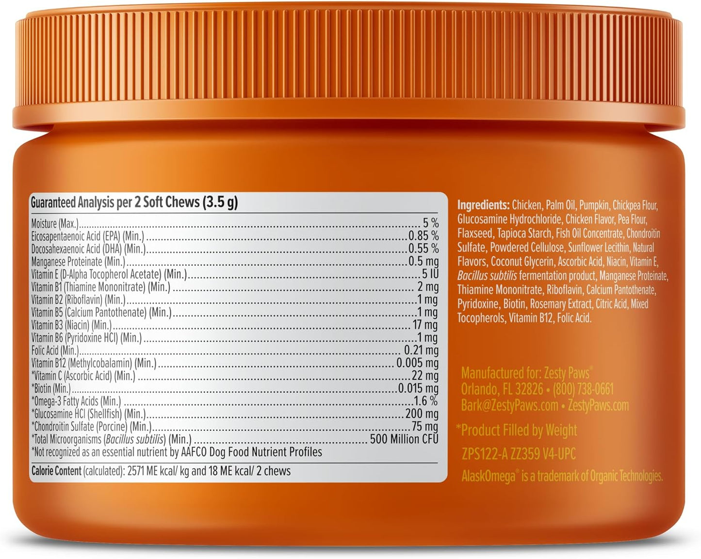 Zesty Paws Dog Multivitamin - Chewable Chicken Mini Bites (90ct) - görsel 7