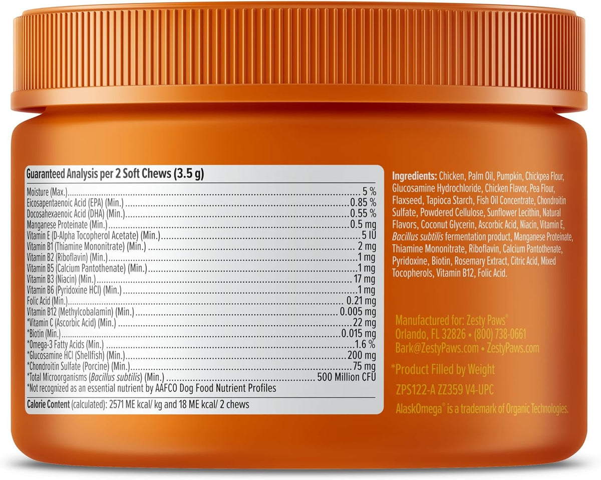 Zesty Paws Dog Multivitamin - Chewable Chicken Mini Bites (90ct) - görsel 7