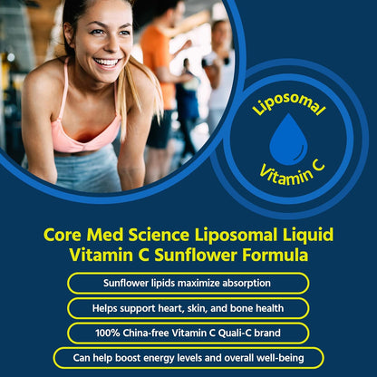 Core Med Science Liposomal Vitamin C 1000mg Liquid Supplement, 148ml