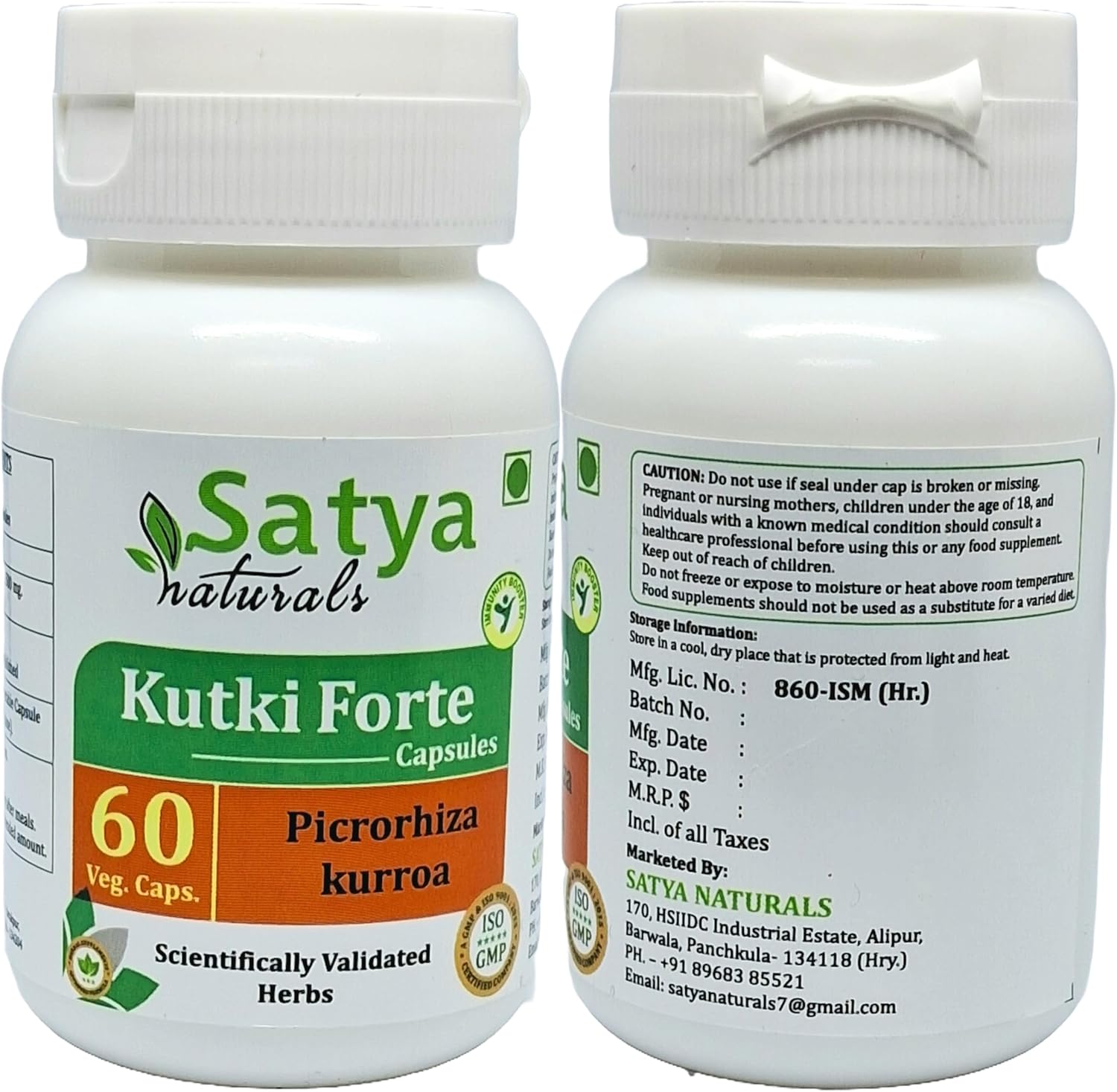 Kutki Forte Capsules 500 mg - Picrorhiza Kurroa Extract - 120 Capsules (2-Pack) - görsel 3