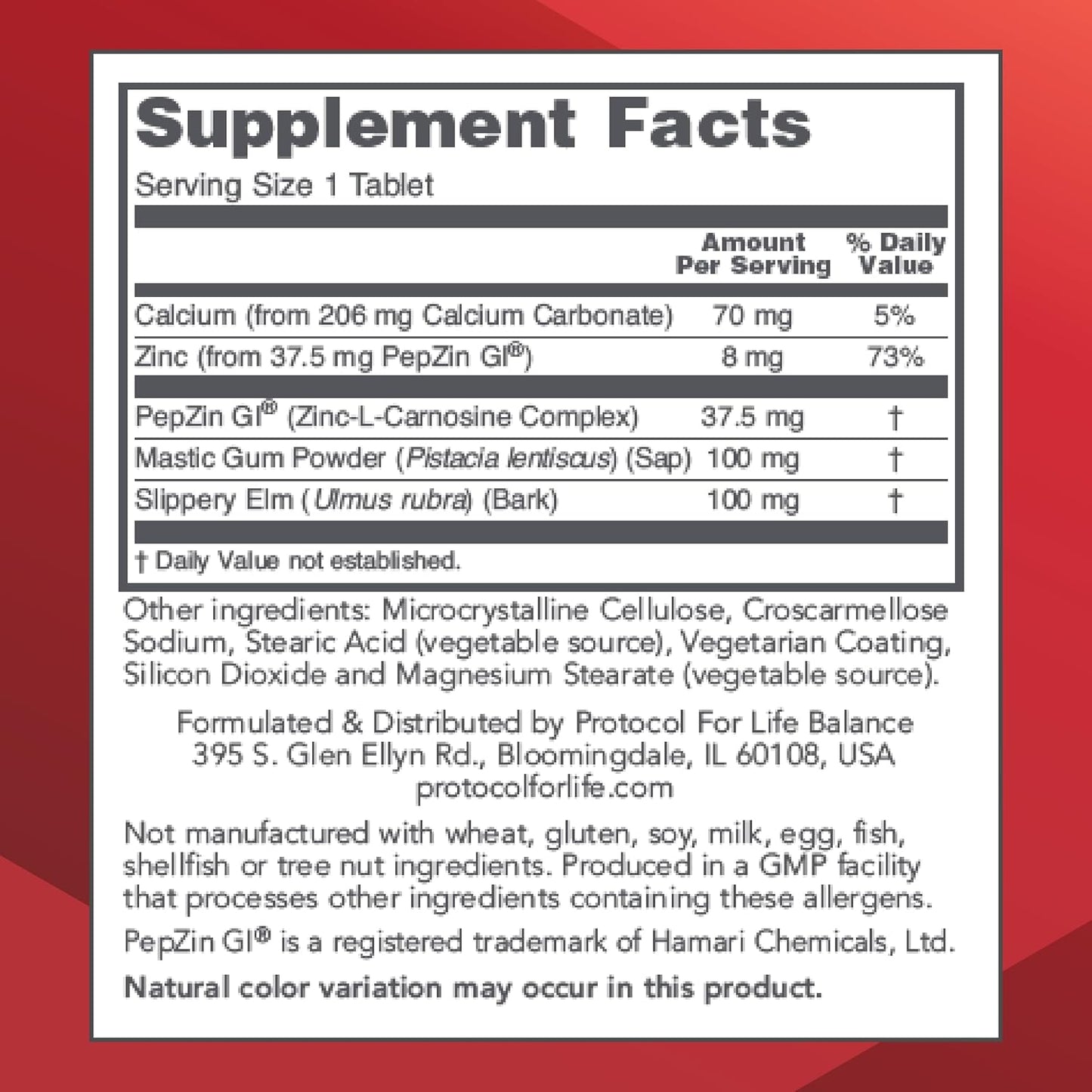 Protocol for Life Balance GI Guard - PepZin GI - 60 Tablets - görsel 2