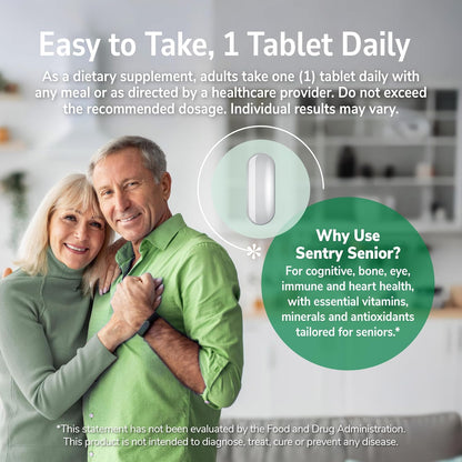 21st Century Sentry Senior Tablets – Multivitamin for Active Adults 55+ (125 Tablets)