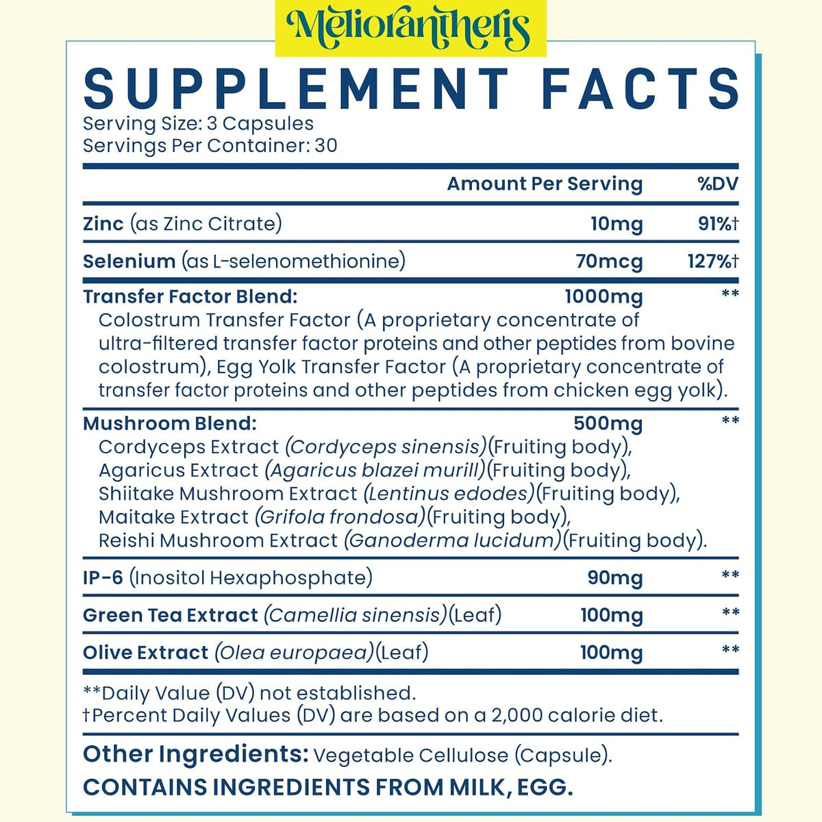 Transfer Factor 1800mg | Colostrum and Egg Yolk Extracts with Zinc and Selenium | Immune and Cognitive Support | 90 Capsules - görsel 5
