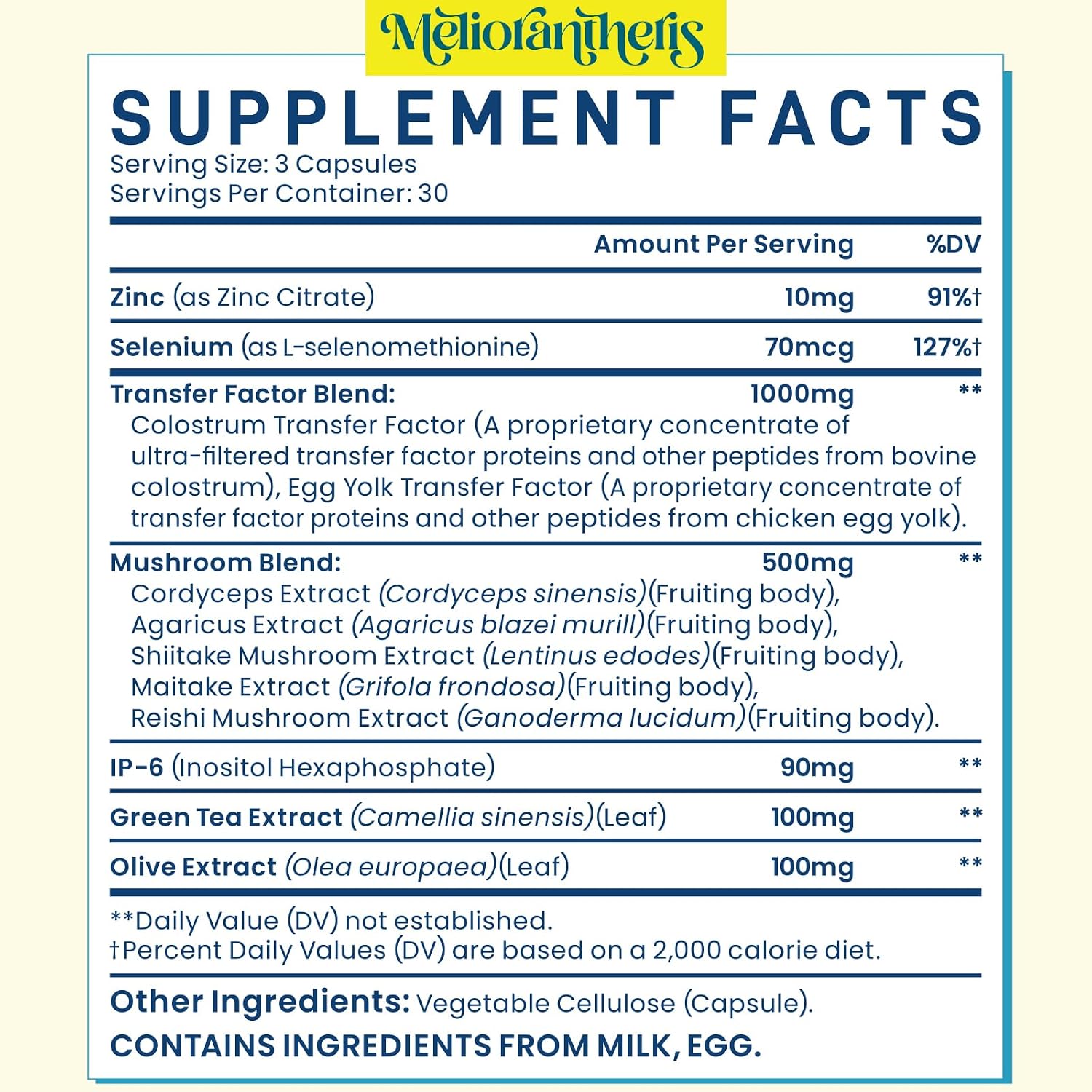 Transfer Factor 1800mg | Colostrum and Egg Yolk Extracts with Zinc and Selenium | Immune and Cognitive Support | 90 Capsules - görsel 5