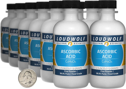 Ascorbic Acid / 8 Ounces / 2 Bottles / 99.9% Pure Food Grade/Fine Powder