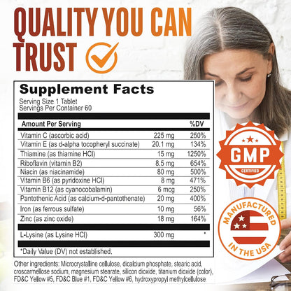 Apetigen-Plus Appetite Stimulant for Weight Gain – Multivitamin with Iron, Zinc, L-Lysine & B-Complex – Appetite Booster Tablets for Adults & Children 12+ – Sugar-Free, No Fish Oil – 60 Tablets