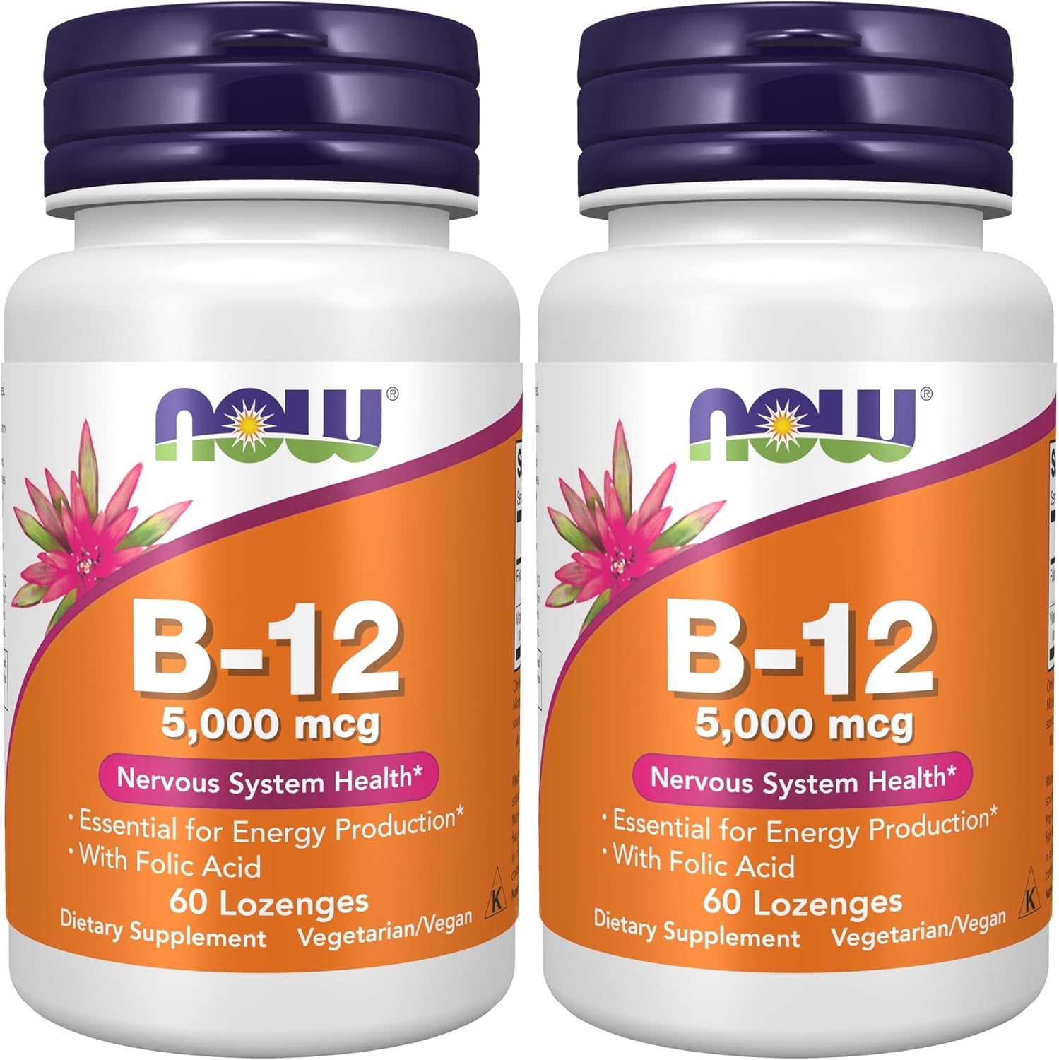 NOW Foods Vitamin B12 5000 mcg Lozenges with Folic Acid - görsel 9