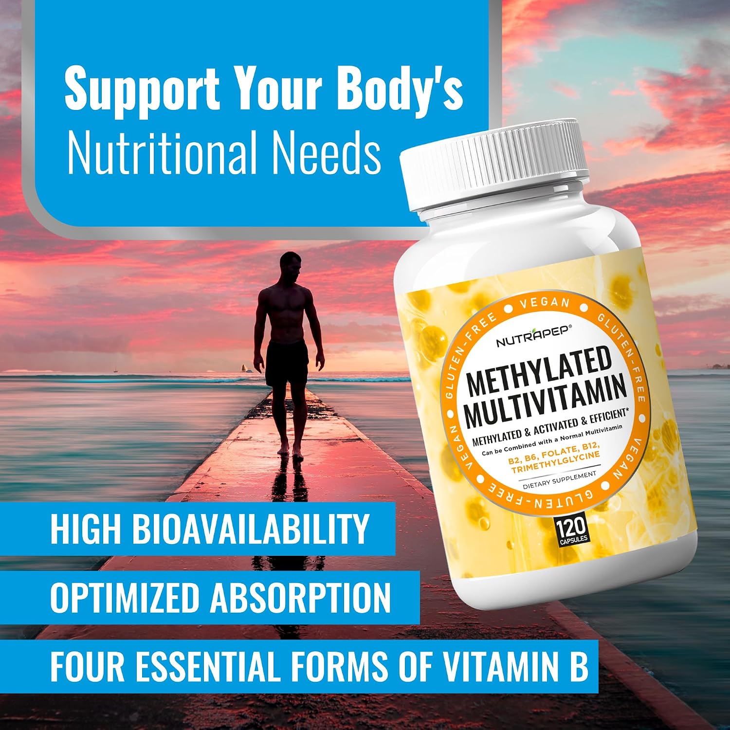 NutraPep Methylated Multivitamin with 5-MTHF and B-Complex - görsel 3