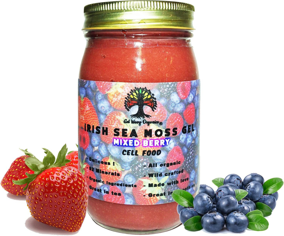 Wildcrafted Irish Sea Moss Gel – Mixed Berry (454g) - görsel 1