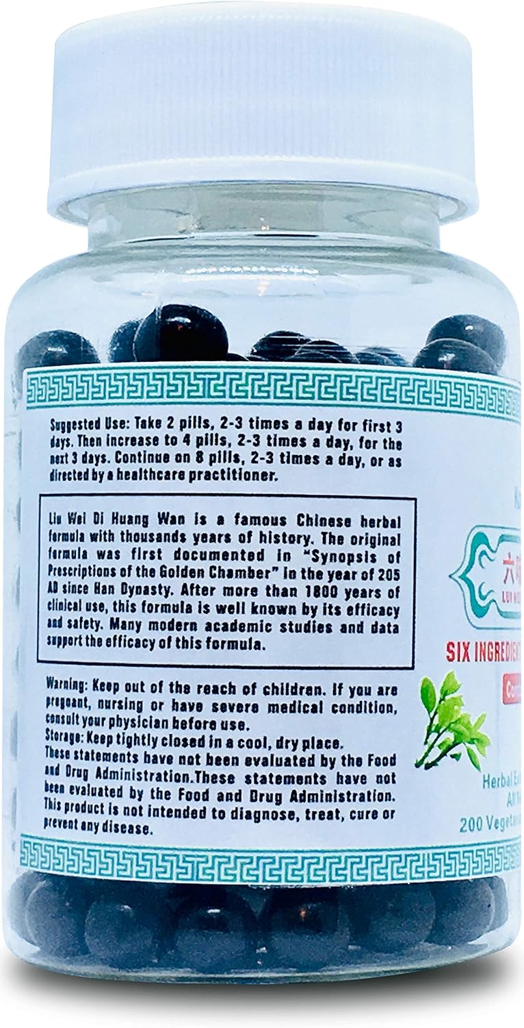 Liu Wei Di Huang Wan – Six Ingredient Rehmannia Formula, 200 Tablets - görsel 4