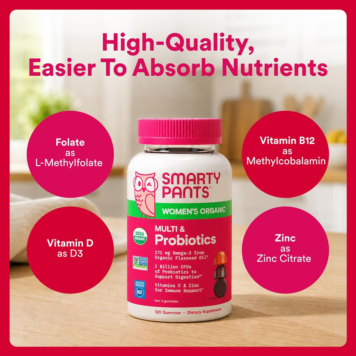 SmartyPants Organic Women's Multivitamin Gummies - görsel 6