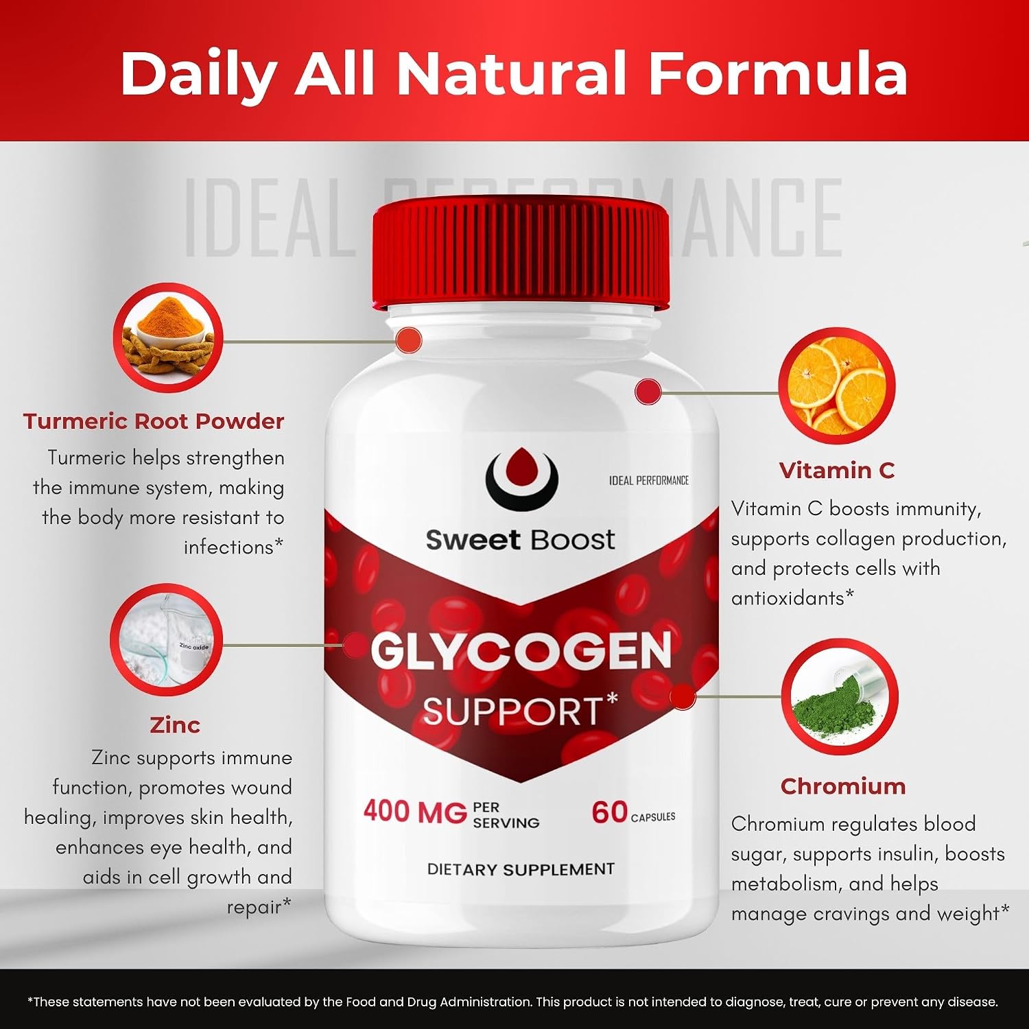 Sweet Boost Capsules - Dietary Supplement for Glycogen Support (5 Pack) - görsel 7