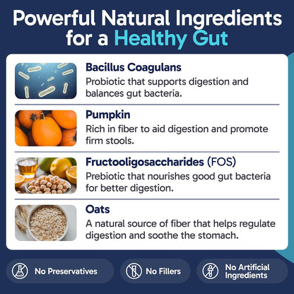 Pup Labs Tummy Essentials Probiotic Chews for Dogs - Digestive and Immune Support, 30 Chews