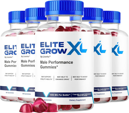 Elite Grow XL Gummies – Official Men's Multivitamin Supplement (300 Gummies, 5-Month Supply)