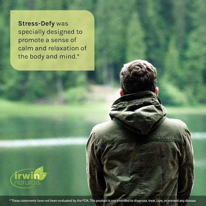 Irwin Naturals Stress-Defy Mood Support – 84 Liquid Soft-Gels – Calm, Balance & Emotional Wellbeing