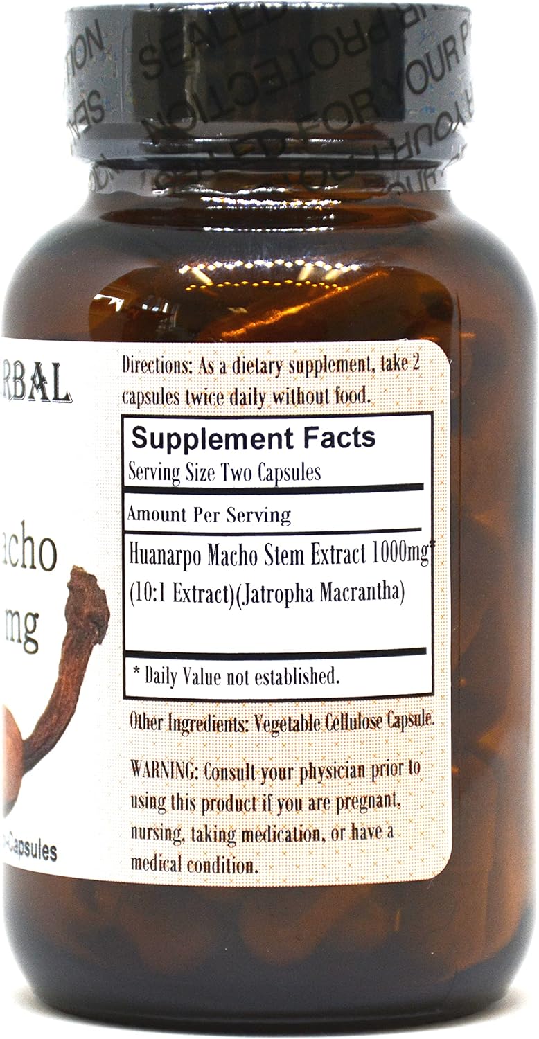 Barlowe's Herbal Elixirs Huanarpo Macho 10:1 Extract, 500mg, 60 Vegetable Capsules - görsel 2