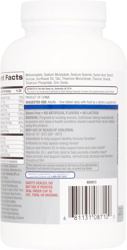 Equate Over 50s Complete Multivitamin/Multimineral Supplement Tablets, 450 Tablets