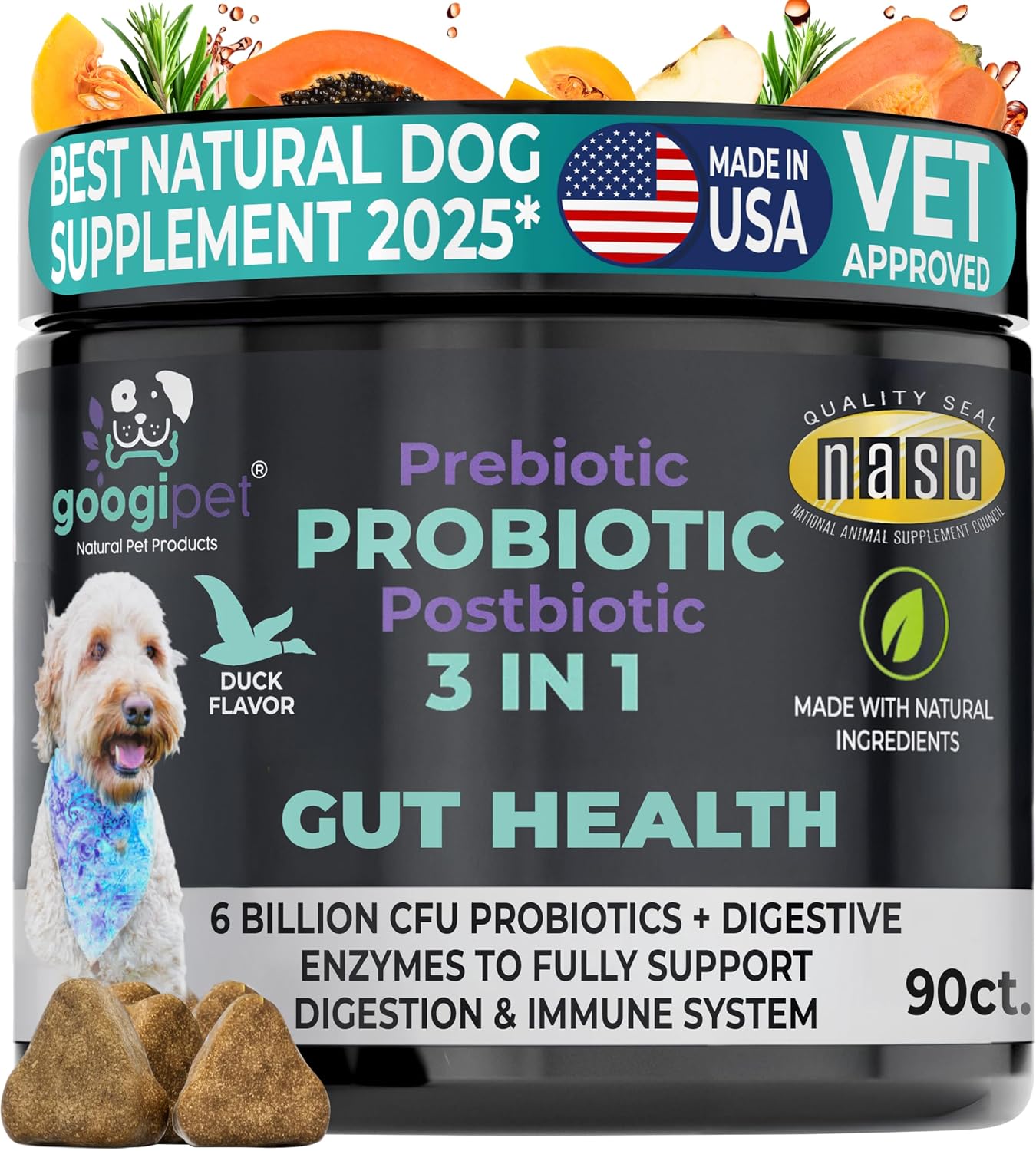 Googipet Premium Dog Multivitamin Chewable - Joint Support, Probiotics & Omegas (Chicken Flavour) - görsel 10