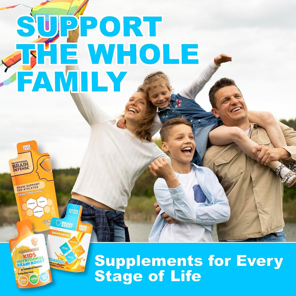 Cover Three Brain Assist Brain Supplement with Curcumin and Uridine - Liquid Focus Formula, Orange Slice Flavour - görsel 6