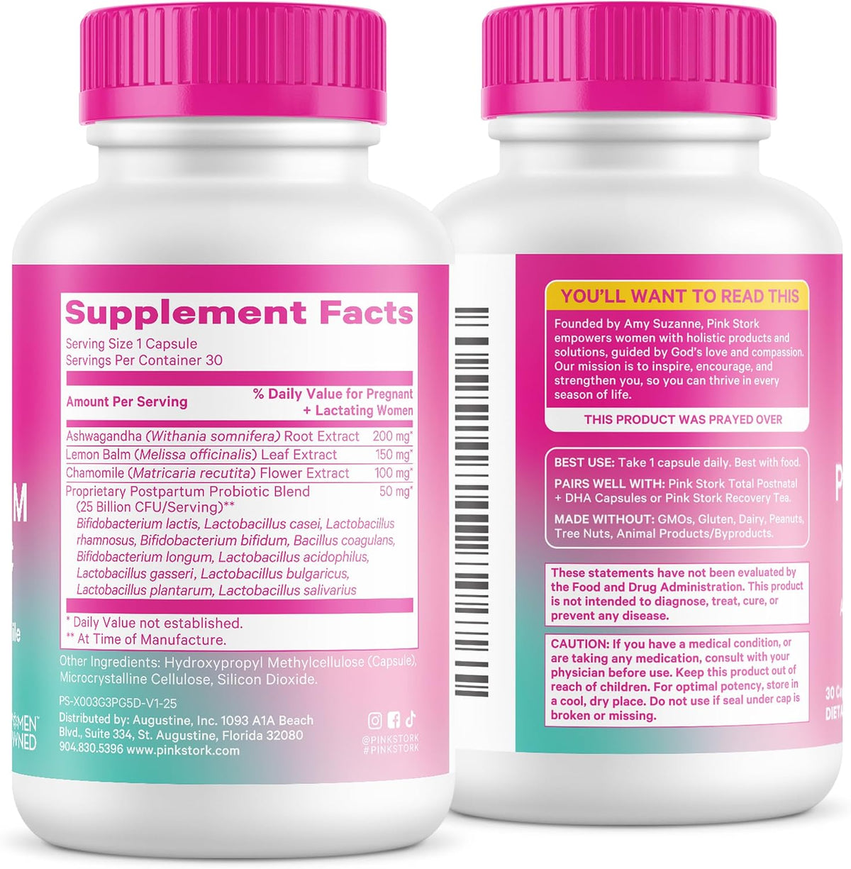 Pink Stork Postnatal Probiotics - 30 Billion CFU with Ashwagandha & Chamomile - görsel 9