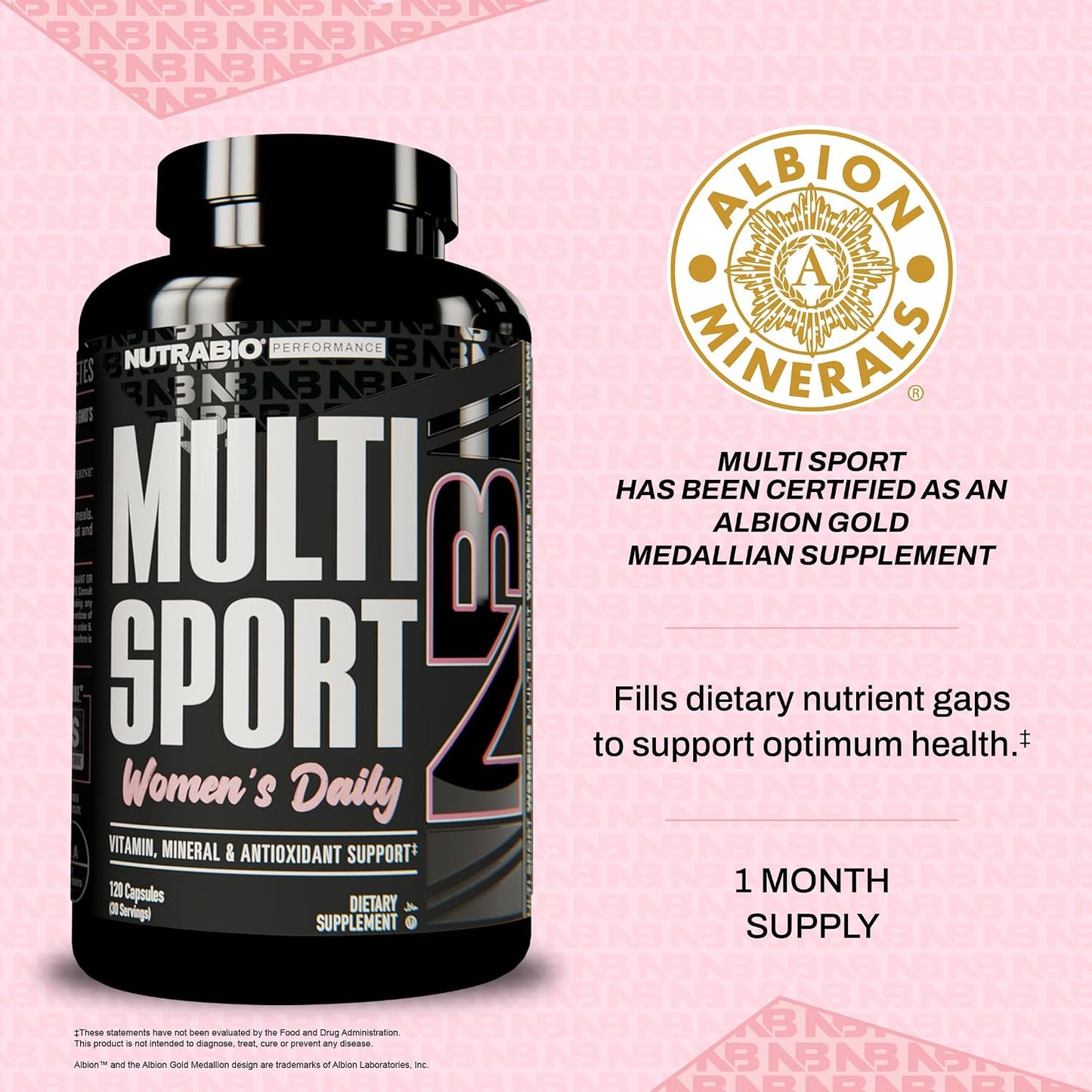 NutraBio Multisport for Women - Multivitamin with 33 Vitamins, Minerals & Micronutrients for Athletic Performance, Energy & Metabolism - görsel 7