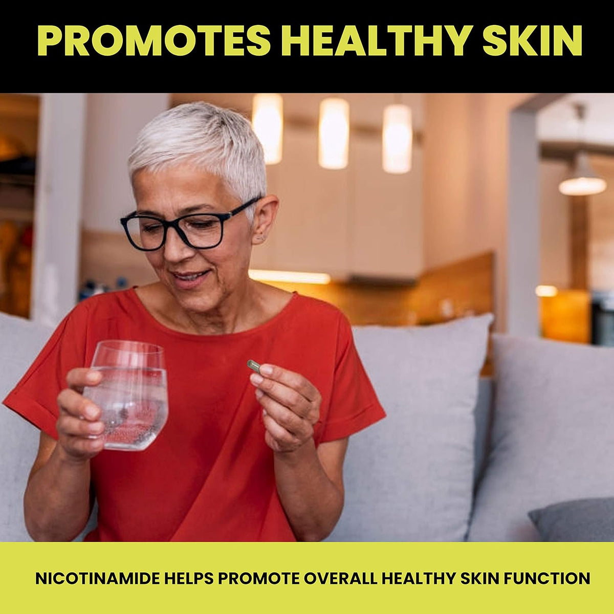 Nicotinamide Non-Flushing Vitamin B3 and D3 Supplement | 120 Capsules | 500mg - görsel 4