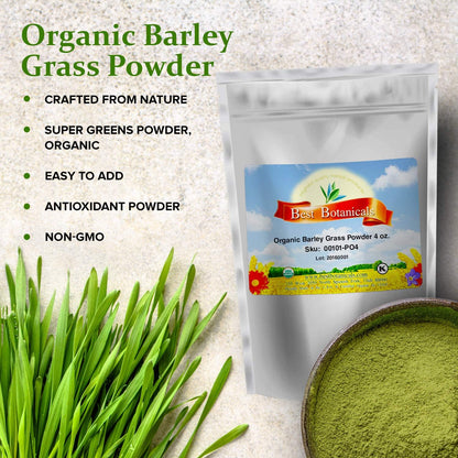 Best Botanicals Organic Barley Grass Powder, 113 g