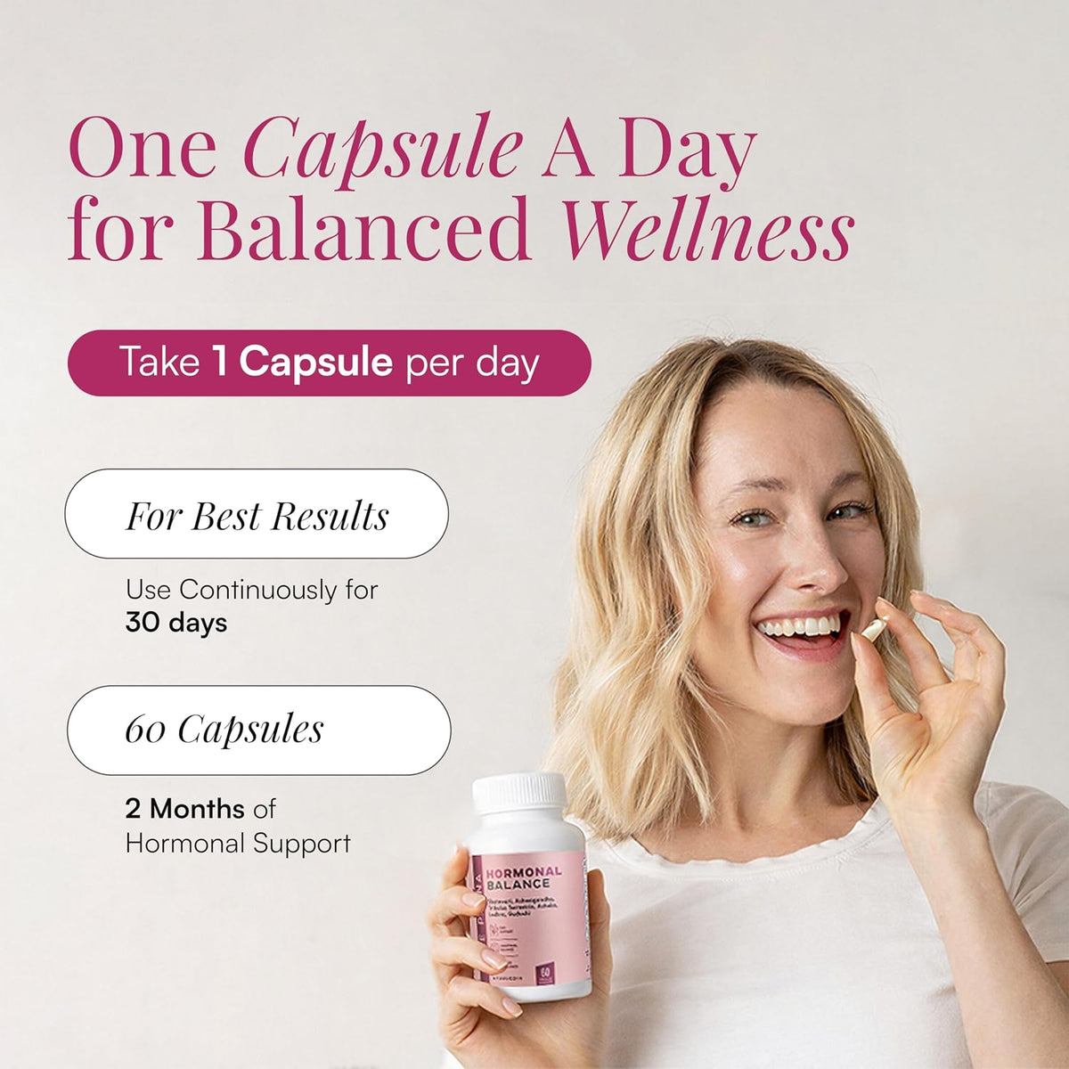 Pure Prana Shatavari Capsules for Women – Hormonal Balance & PMS Relief with Ashwagandha - görsel 2