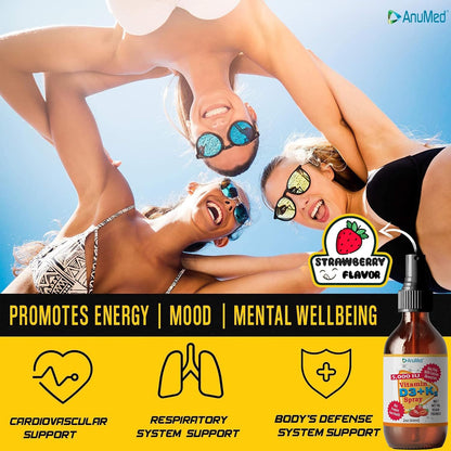 Vitamin D3 K2 5000 IU Liquid Spray with Vitamin A & Organic MCT Oil (Strawberry, 60 ml)