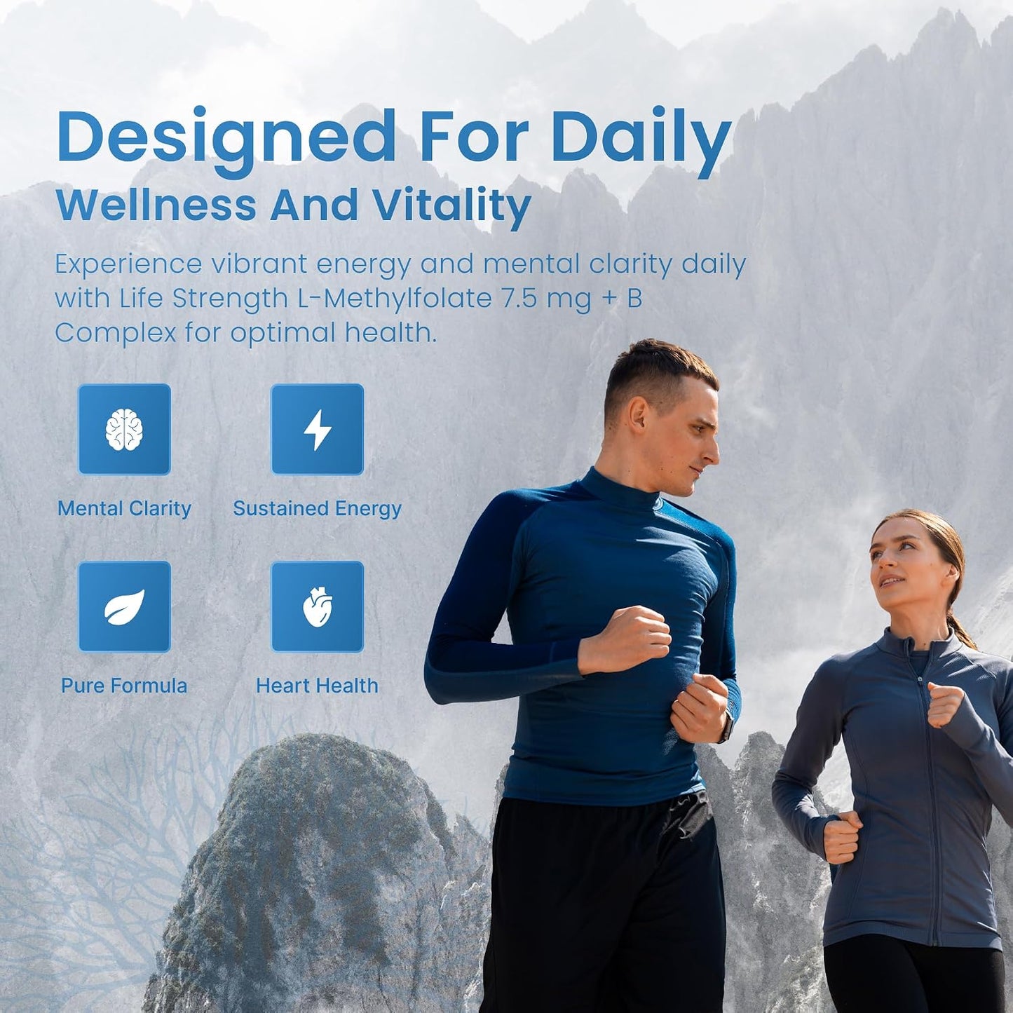 L-Methylfolate 7.5mg + Vitamin B Complex - 5-MTHF, B6 & B12 Methylcobalamin - 60 Capsules - Professional Strength Active Methyl Folate - görsel 7