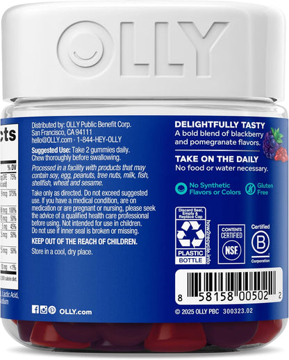 OLLY Men's Multivitamin Gummy – Blackberry Flavour, 90 Gummies (45-Day Supply)