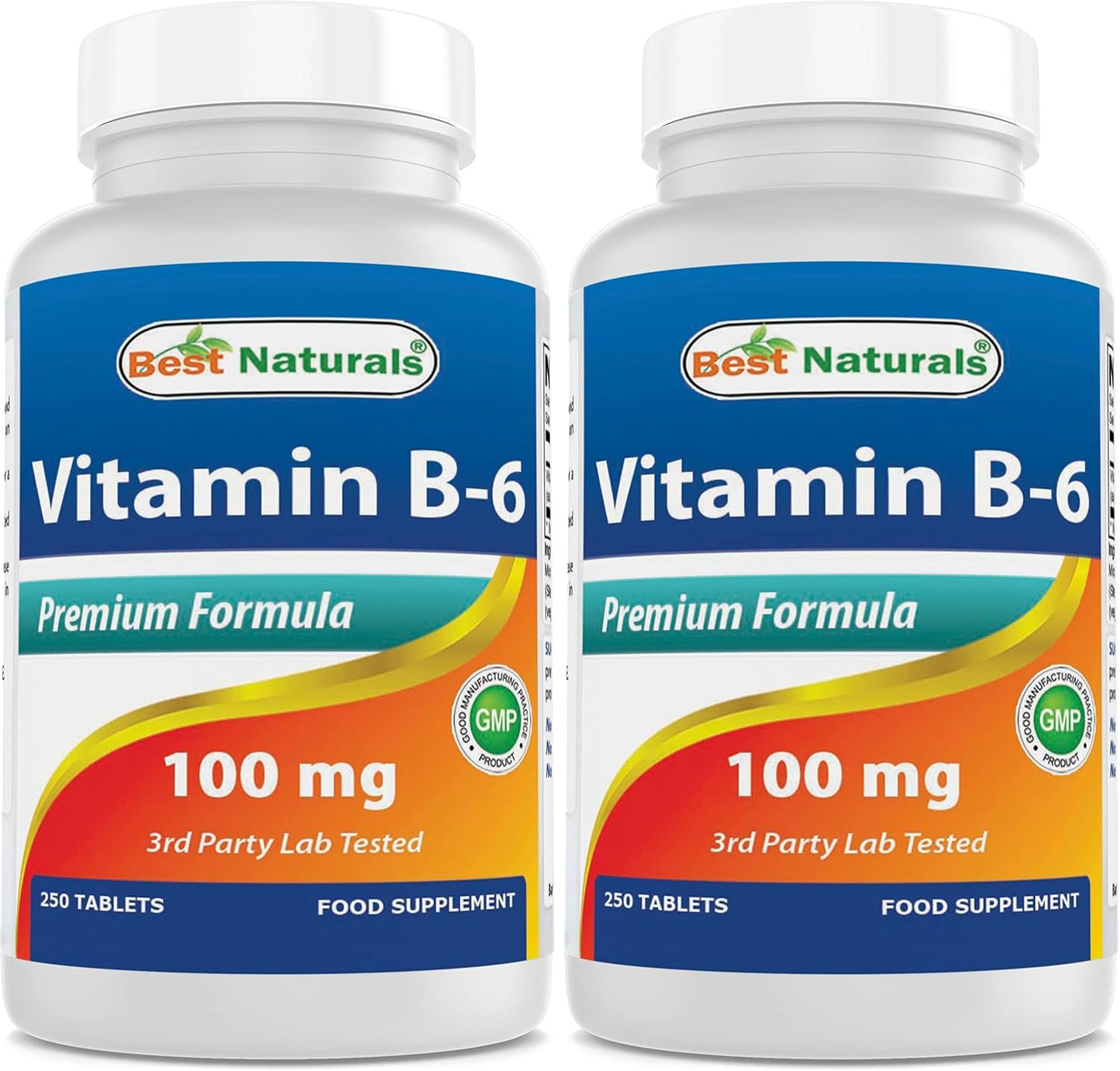 Best Naturals Vitamin B6 100 mg, 250 Tablets - görsel 8