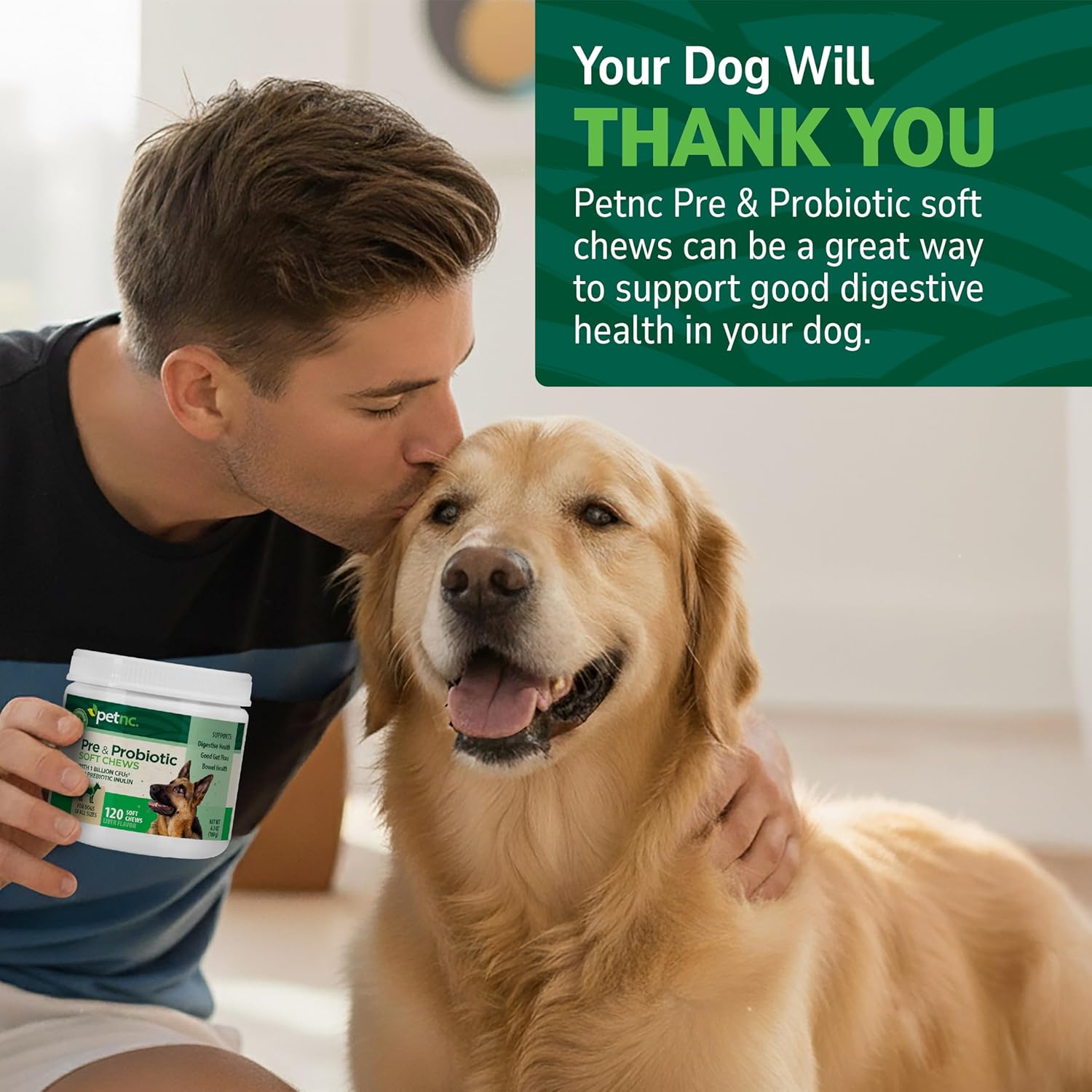 PetNC Natural Care Pre & Probiotic Soft Chews for Dogs - Liver Flavour, 120 Count - görsel 5