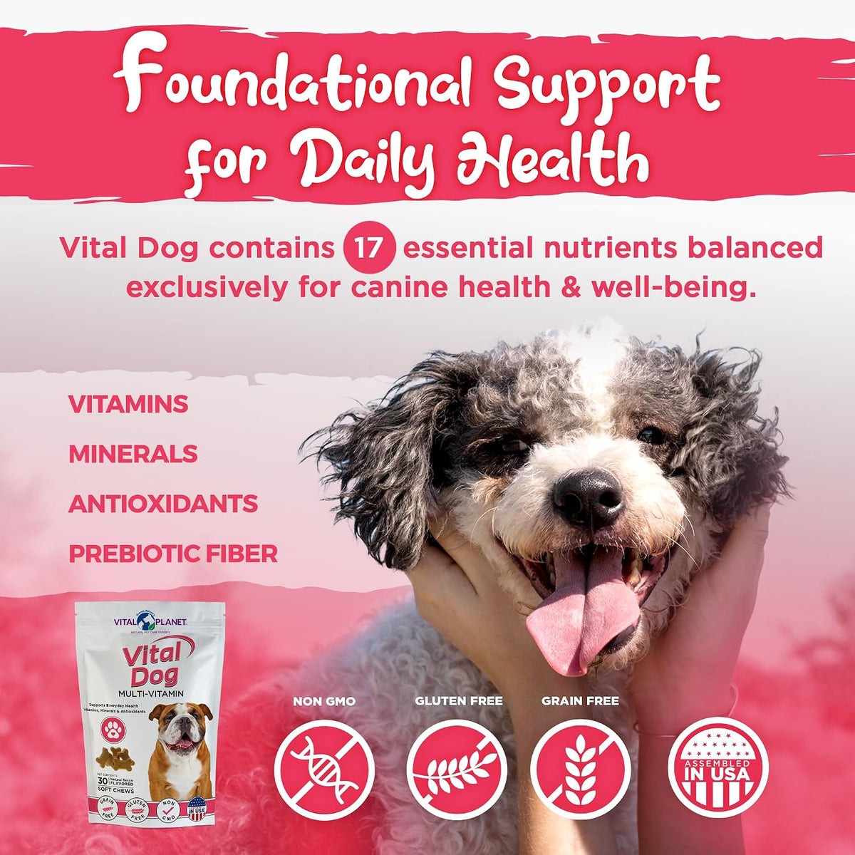 Vital Planet Vital Dog Multivitamin for Everyday Health – 30 Bacon Flavoured Soft Chews - görsel 4