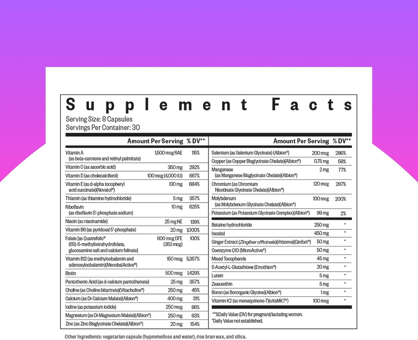 Seeking Health Optimal Prenatal – with Vitamin B12, L-Methylfolate & Choline – Vegetarian Food Supplement for Maternal Health – 240 Capsules - görsel 2