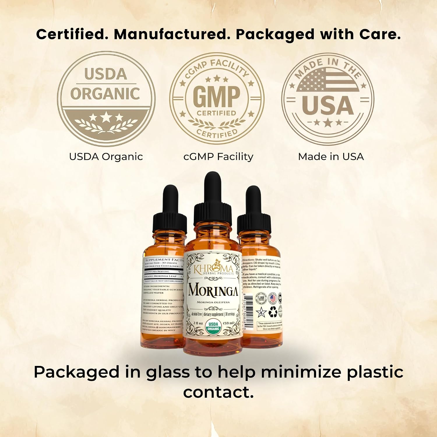 Khroma Herbal Products Organic Moringa Liquid Extract – 60 ml (30 Servings) - görsel 6